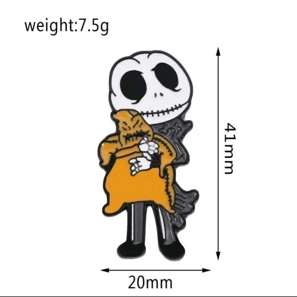 Jack skellington nightmare before Christmas Halloween collectors enamel pin bag - Picture 2 of 11
